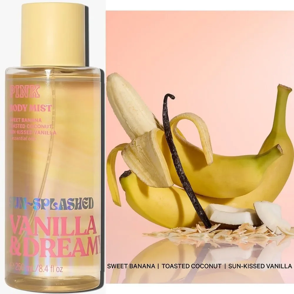 PINK Victoria's Secret Sun-Splashed Vanilla & Dreamy Body Mist 8oz NEW